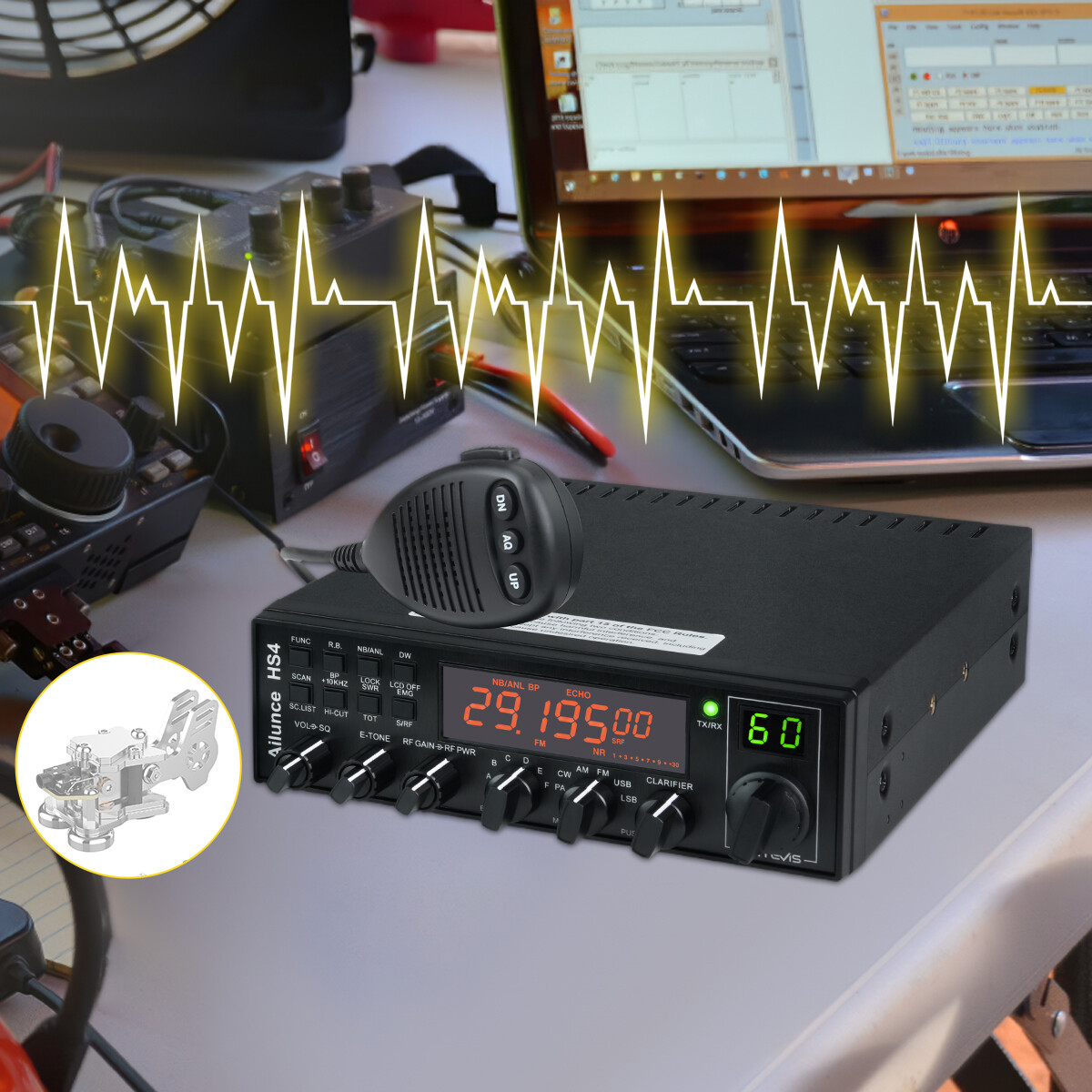 Retevis Ailunce HS4 10 Meter Ham Radio 28.00MHz-29.70MHz PA、CW、AM、FM、USB、LSB