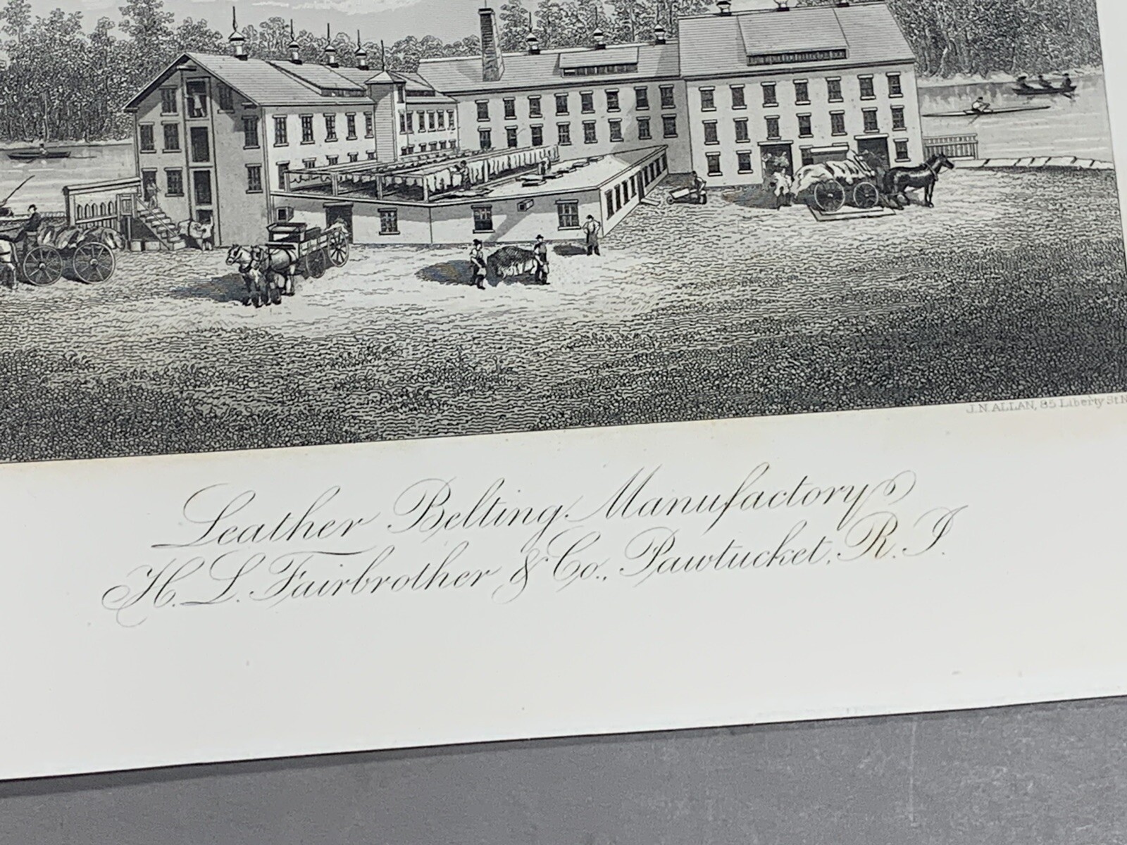 H.L. Fairbrother & Co. Leather Belting Factory Print ~ Pawtucket, Rhode Island