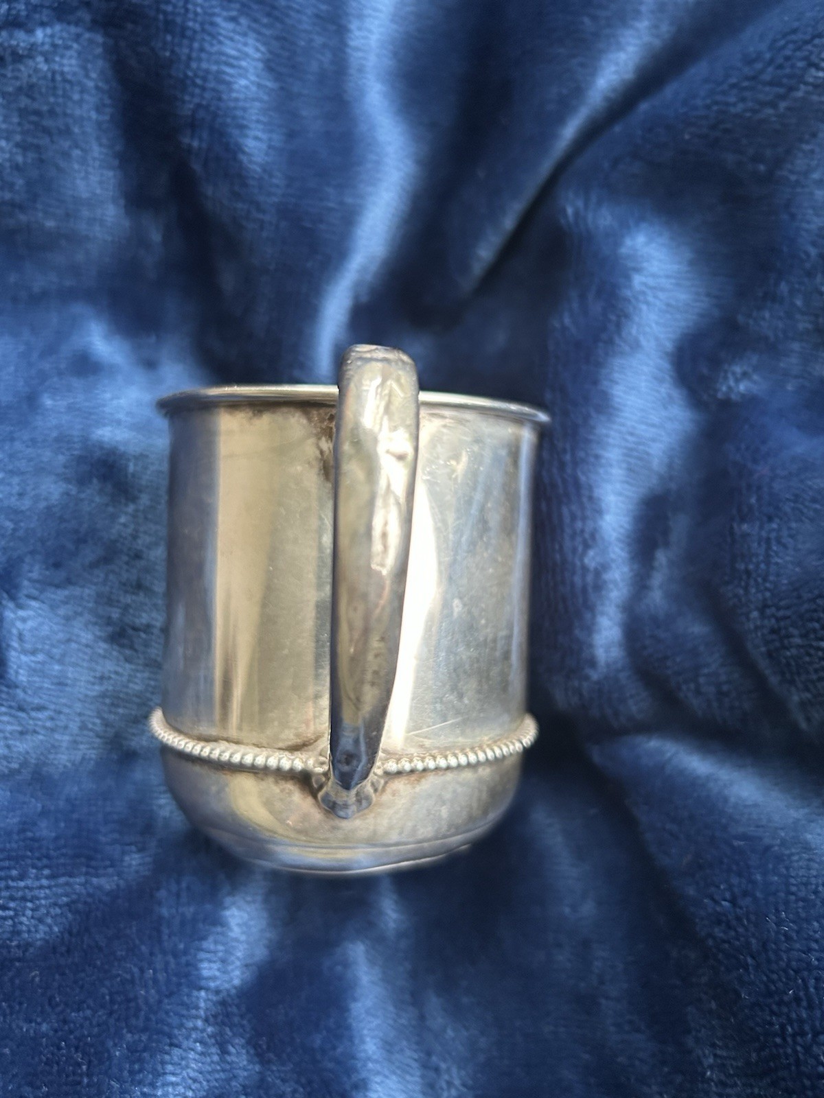 Antique STERLING Silver Baby Cup Heavy Engr. C.A.F.,Jr. May 15, 1910 89.4 Grams
