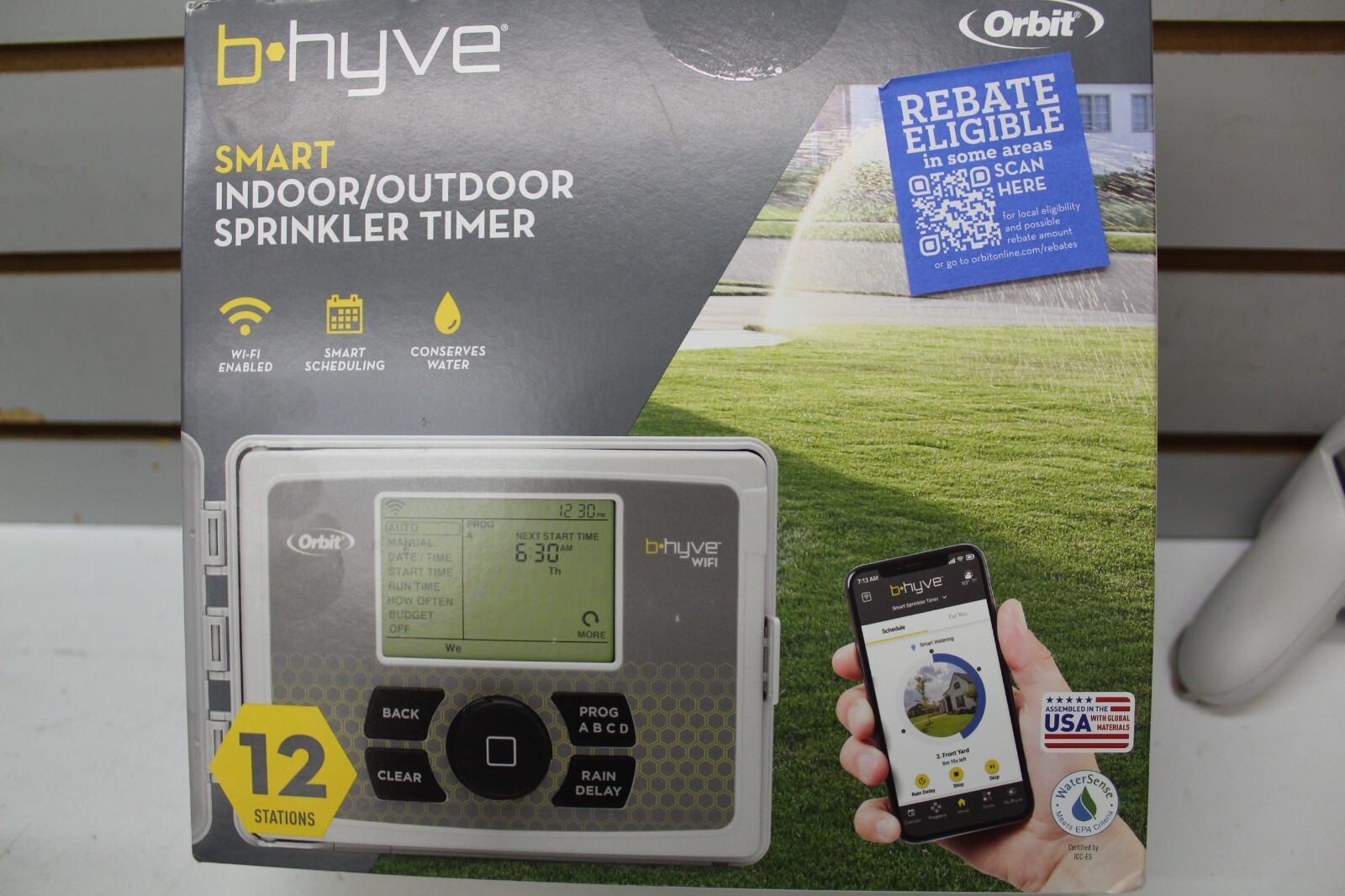 Orbit 57950 B-hyve Smart Indoor/Outdoor 12-Station WiFi Sprinkler System Control