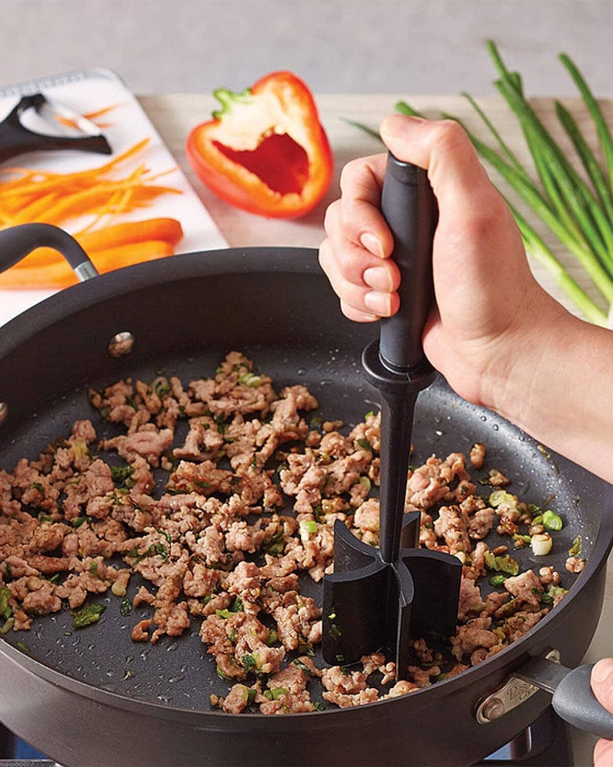 Meat Hamburger Chopper Heat Resistant Utensil Ground Beef Potato Masher Spatula