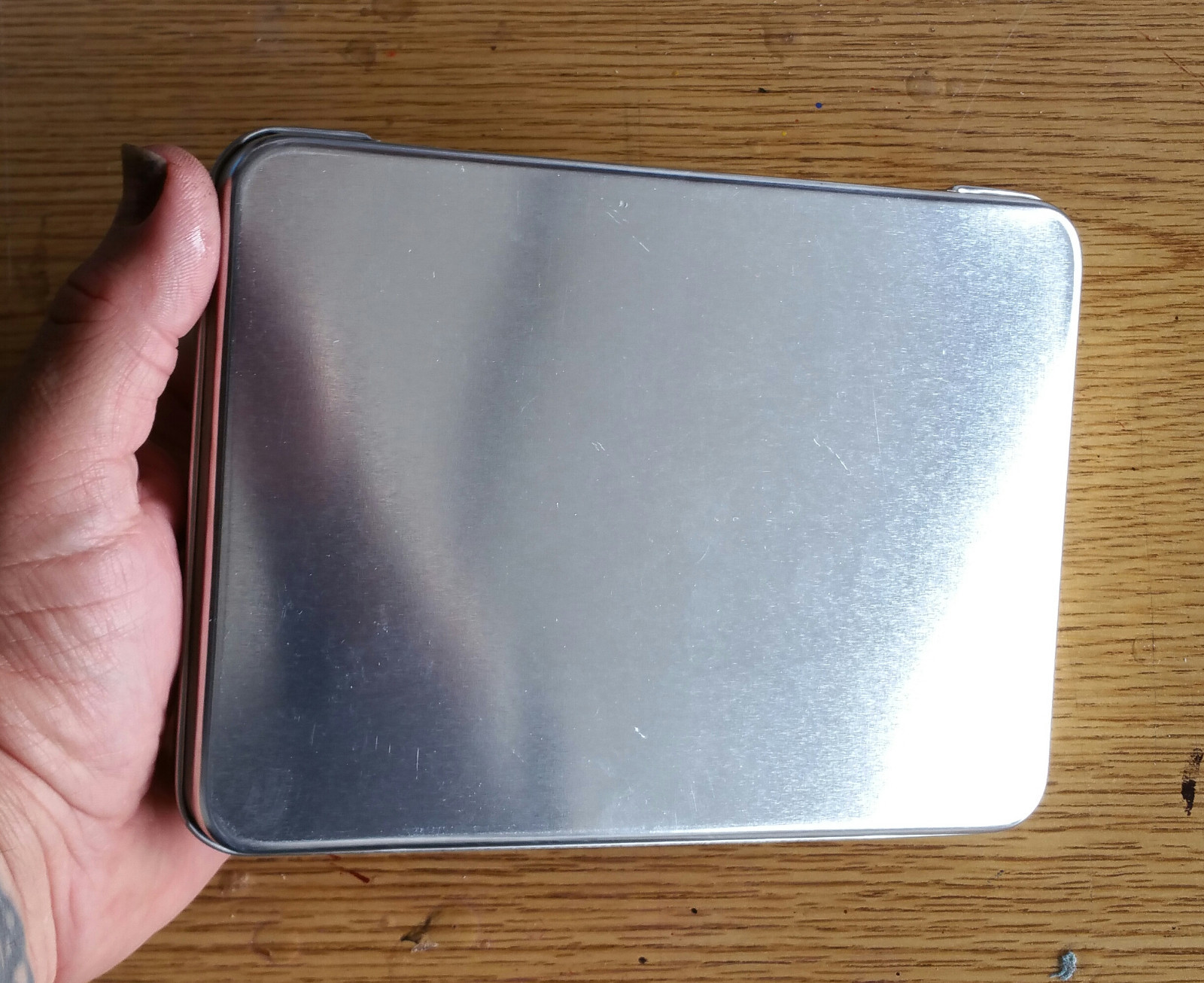 LEAK PROOF Metal BRUSH BOX to Store / Hold ""your"" Pinstriping Brushes