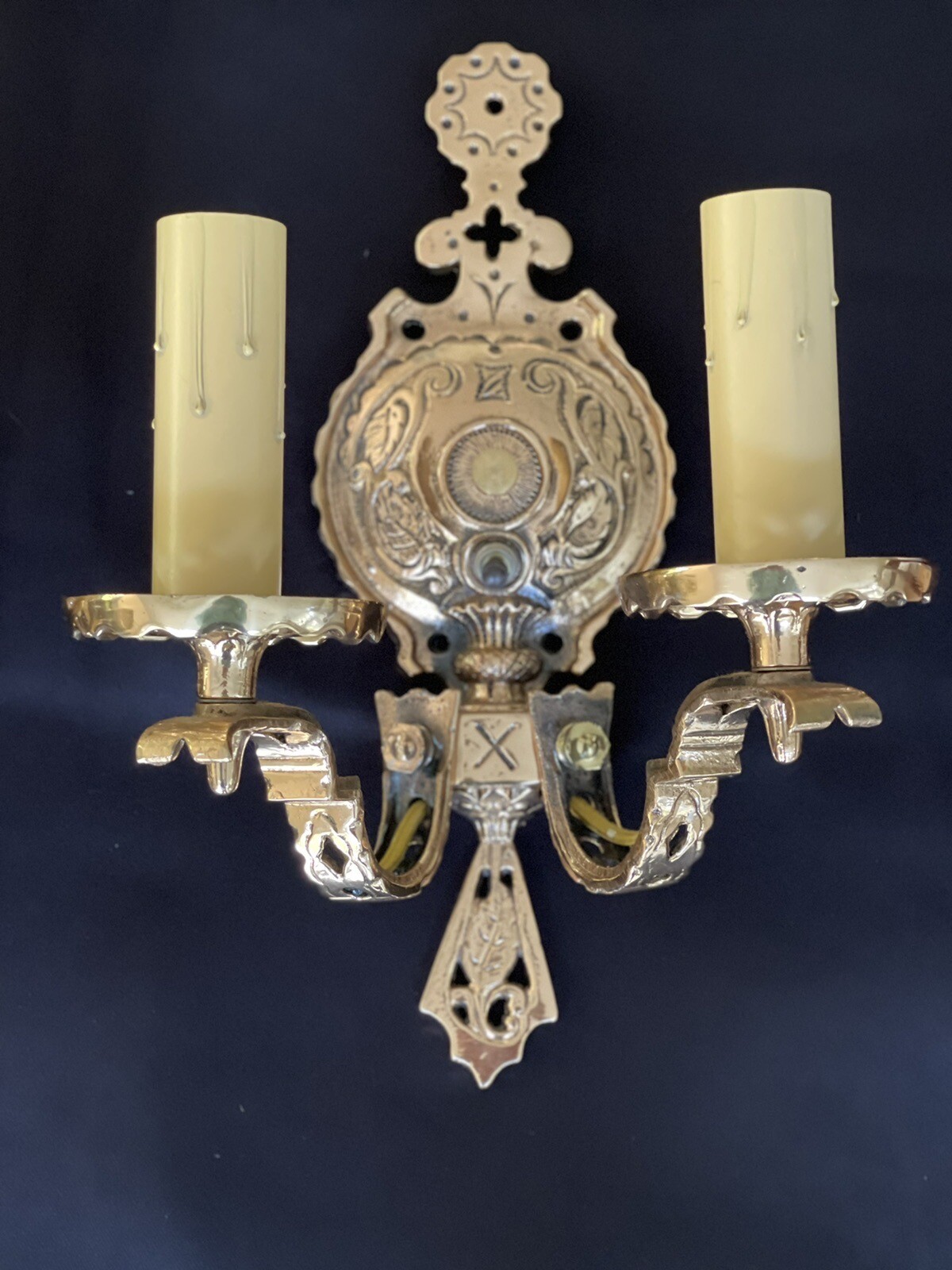 PAIR Antique Aesthetic Solid Brass Wall Sconces East Lake Victorian