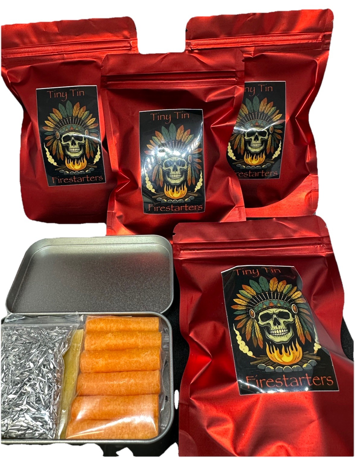 Fire Starting Kit Fire Discs Ferro Rod Magnesium Bug Out Bag Survival Fat Wood