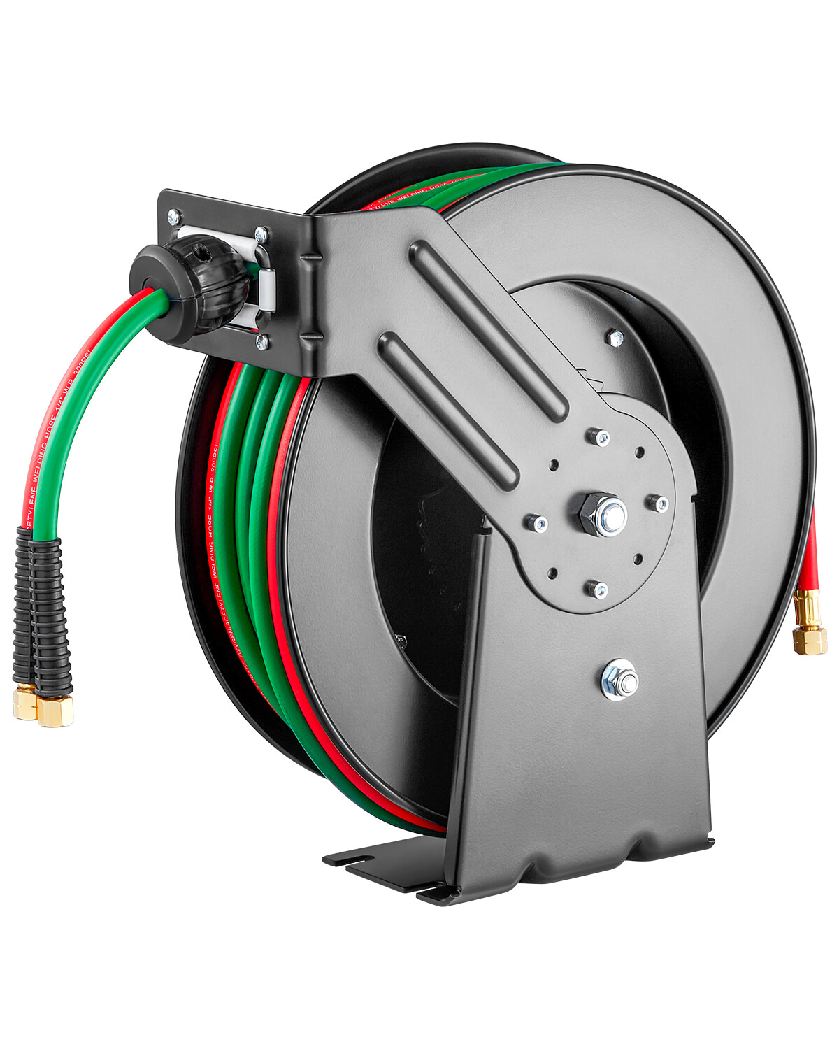 Retractable Welding Hose Reel 1/4 in x 50FT Oxygen Acetylene Rubber Hose R Grade