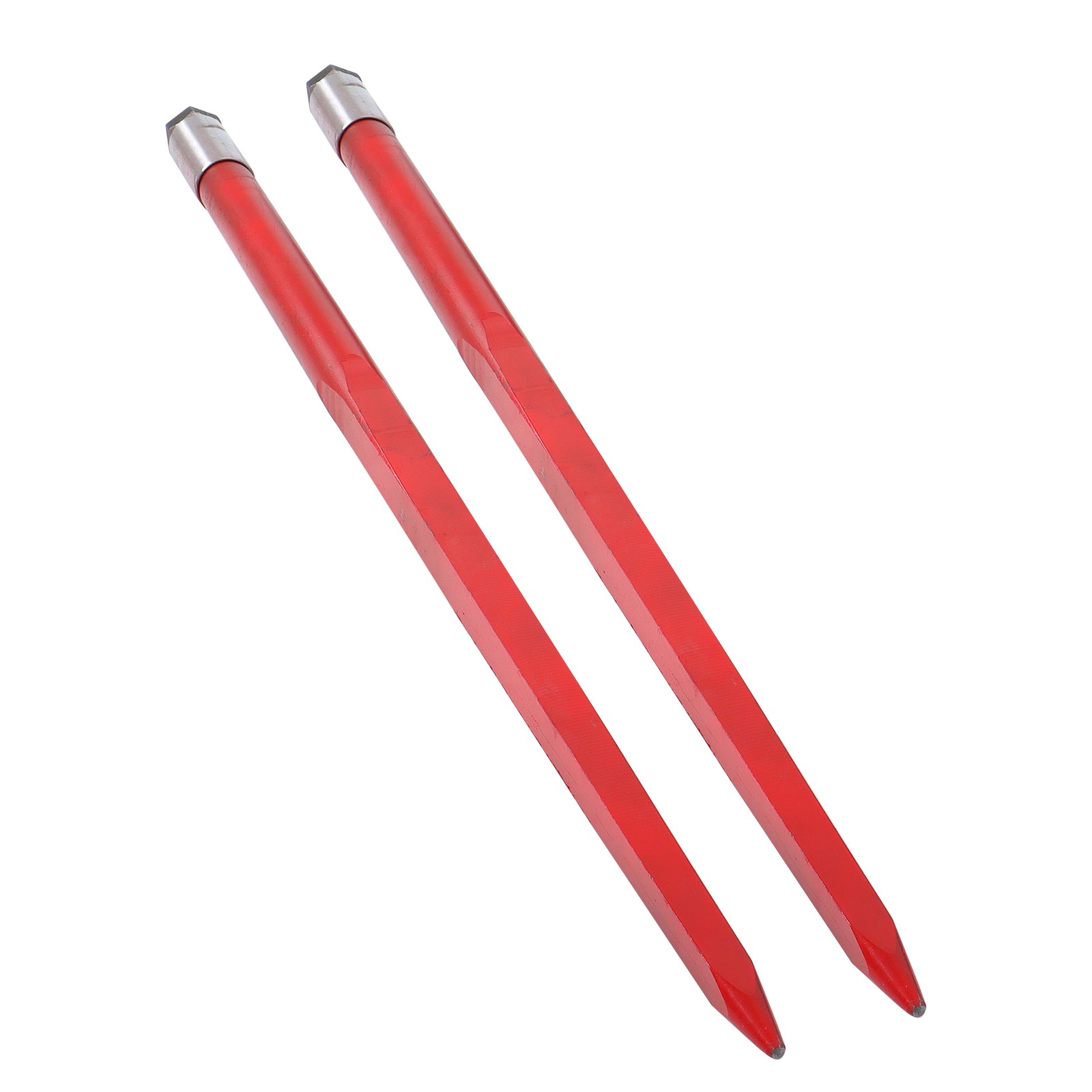 Hay Bale Spear 49" 4500 lbs Capacity 2Pcs Spike Fork For Tractors Loaders Red