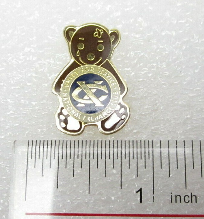 National Exchange Unity for Service Teddy Bear Lapel Pin (B226)