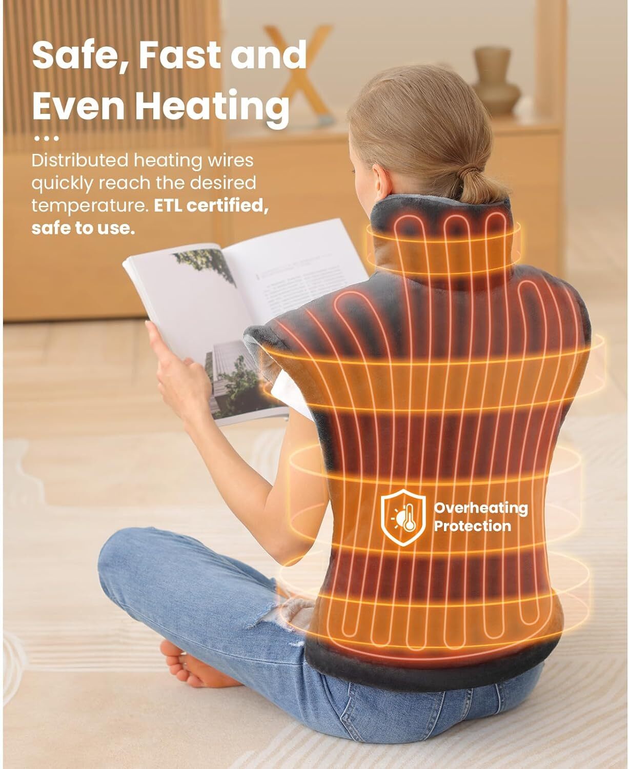 BOB AND BRAD Heating Pad for Neck and Shoulder Full Body Electric Heating Pad