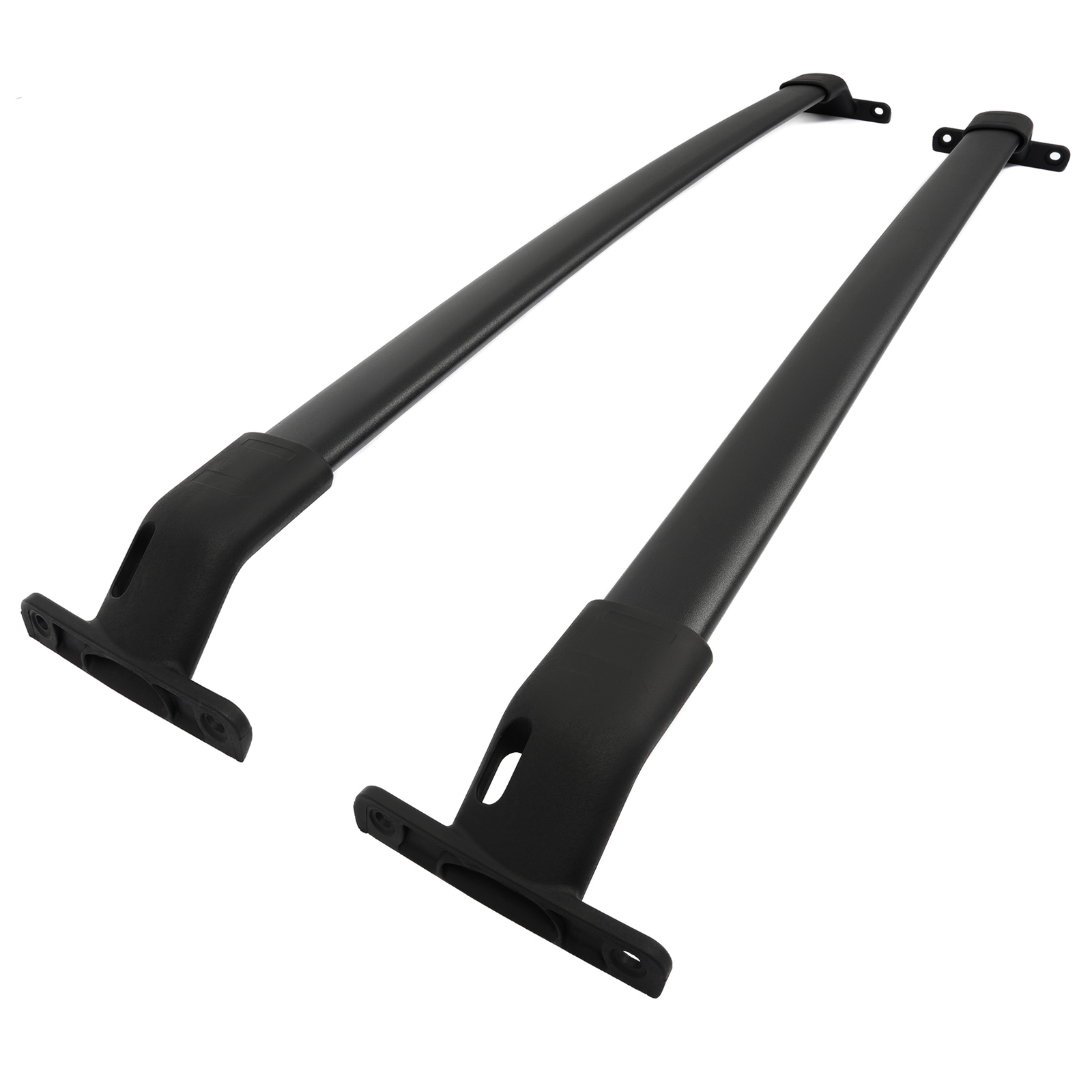 Roof Rack Rail Crossbars Black Set 2-pc w/ Hardware For Ford Expedition 18-24