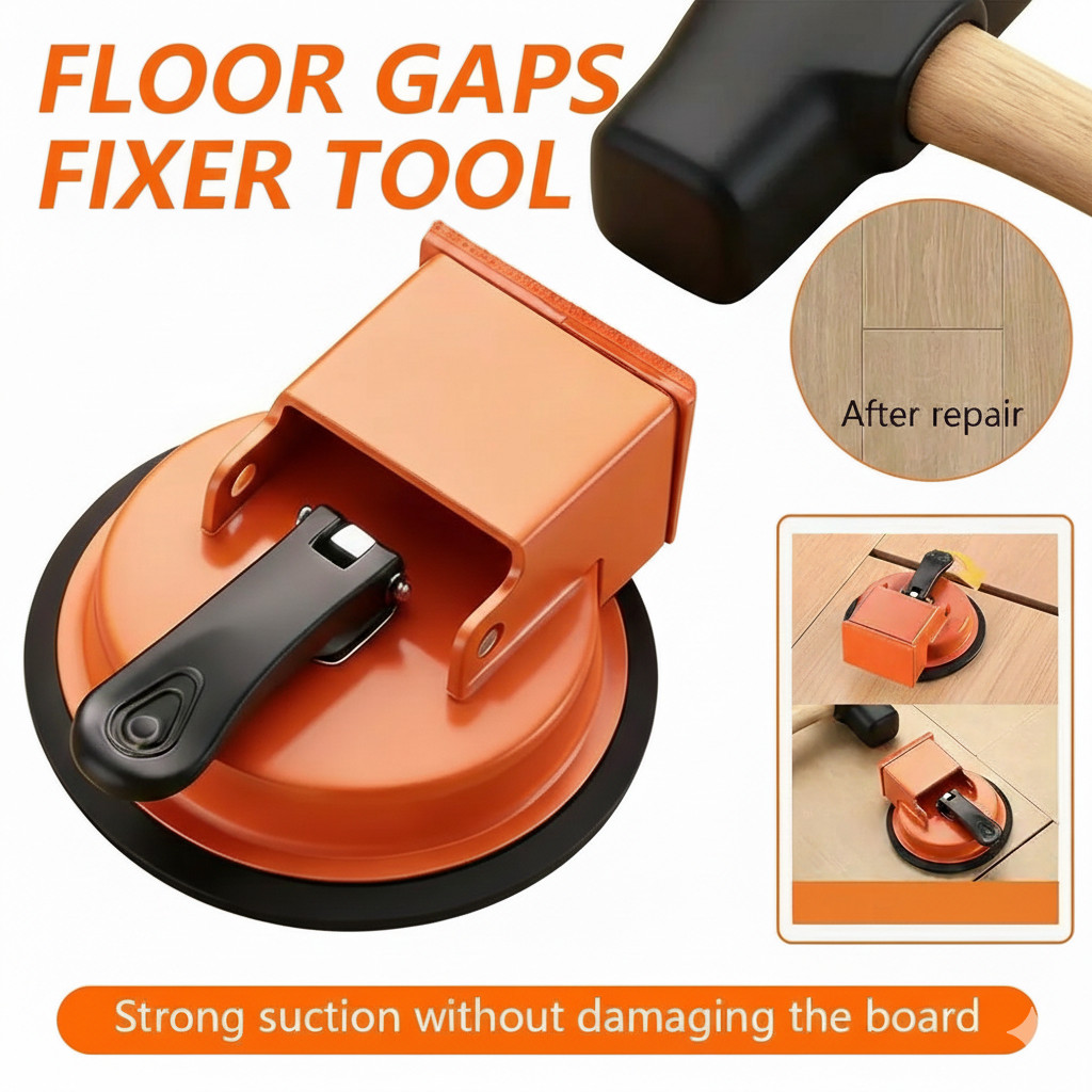 Floor Gap Fixer Tool with Suction Cup for Hardwood-Laminate and Vinyl Flooring