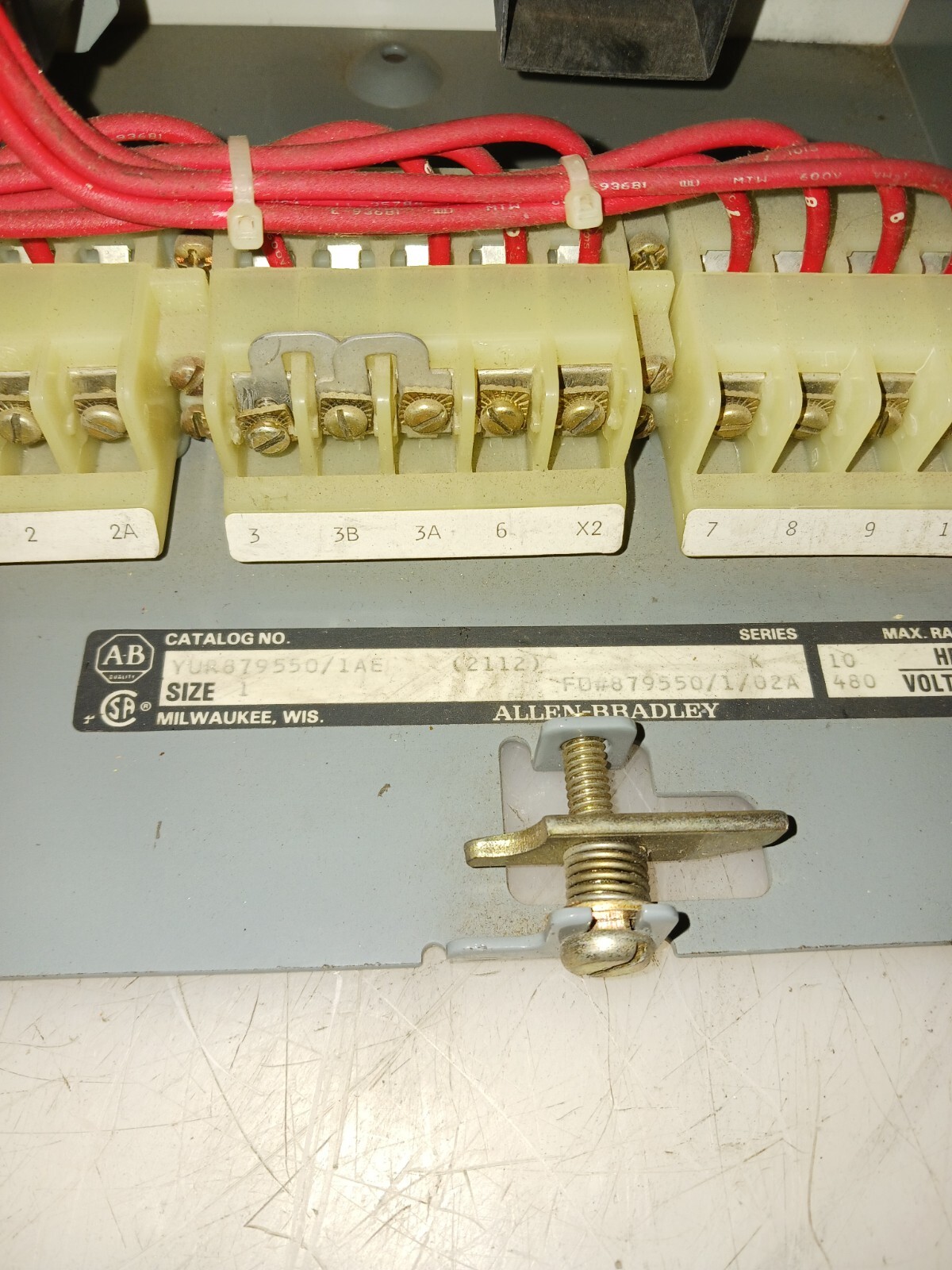 ALLEN BRADLEY 2100 FUSIBLE SIZE 1 STARTER MCC BUCKET 509-BOD 12" WITH DOOR