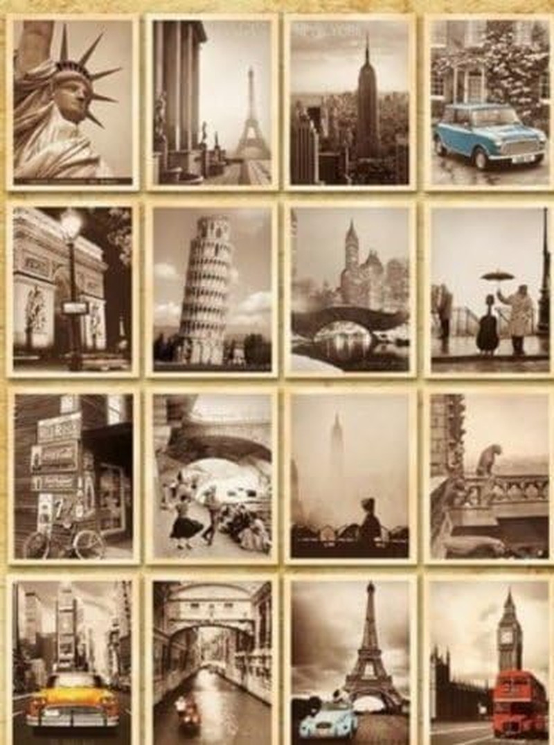 32 PCS 1 Set Vintage Retro Old Travel Postcards for Worth Collecting