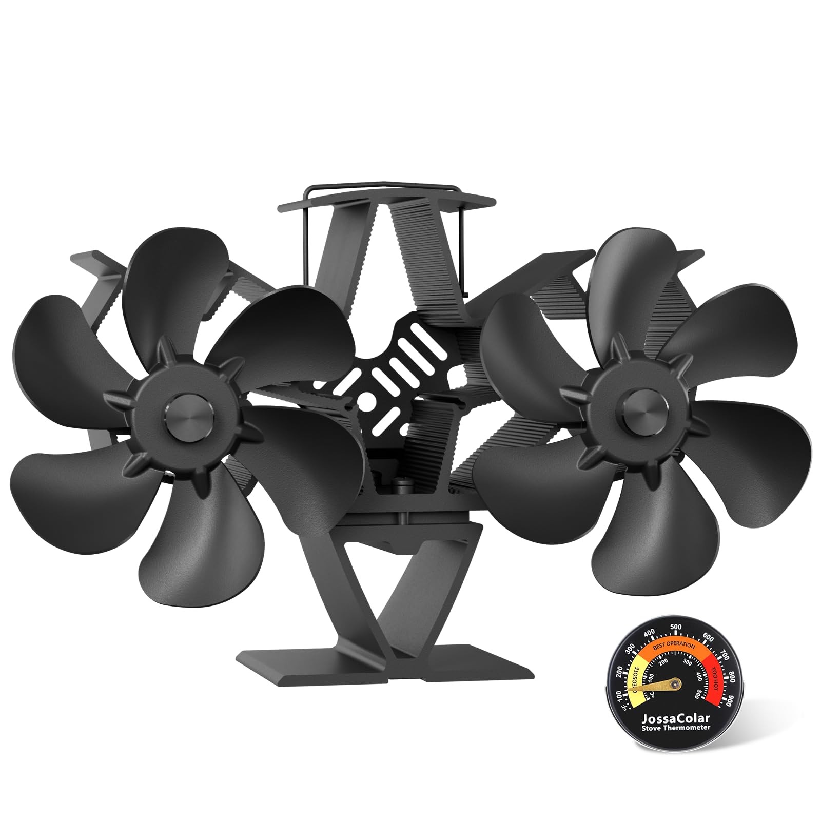 JossaColar Wood Stove Fan Heat Powered | 12-Blade Non Electric Heat Activated...