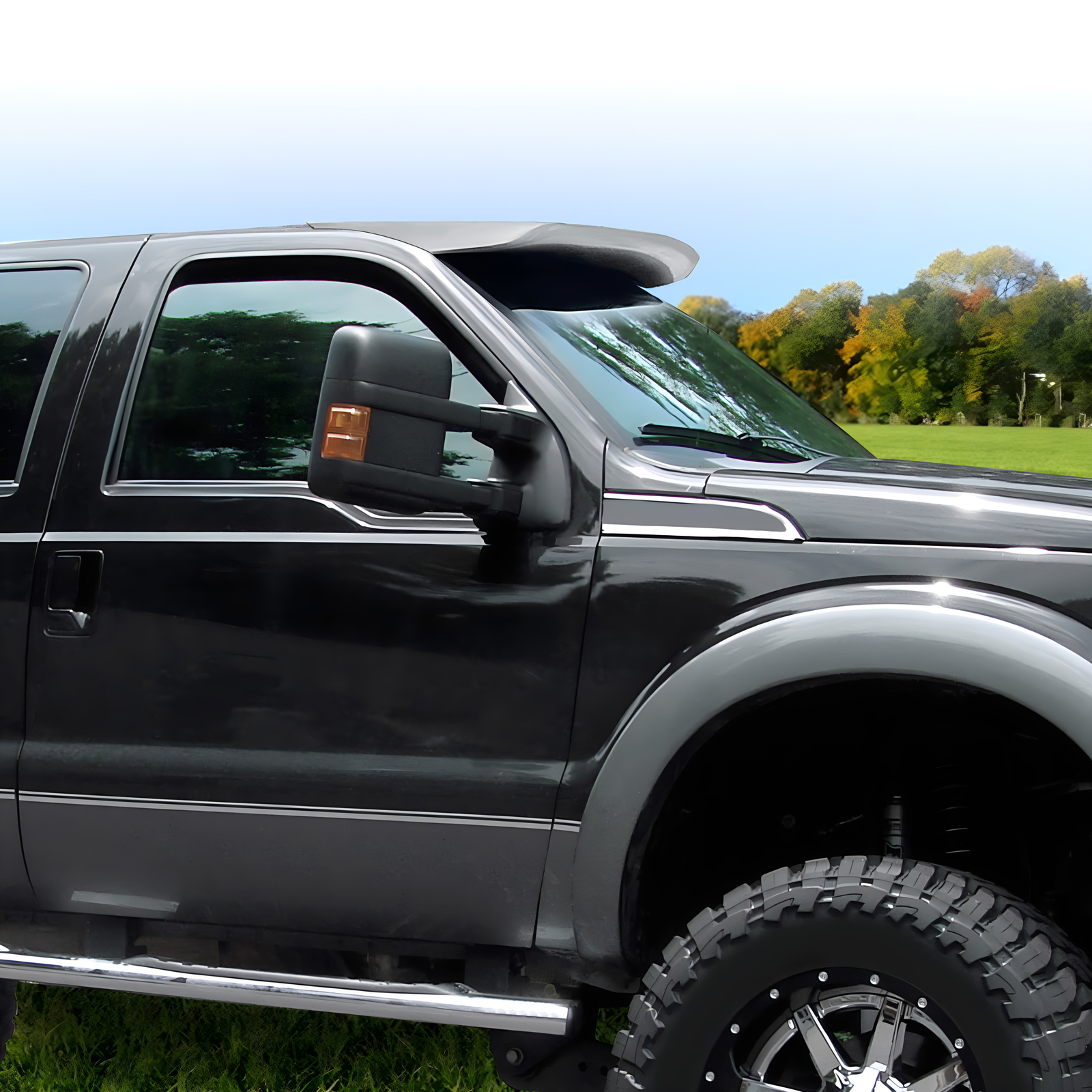 PAINTABLE TRUCK CAB SUN-VISOR FOR FORD F-250/F-350/F-450/F-550 SUPER DUTY 99-16