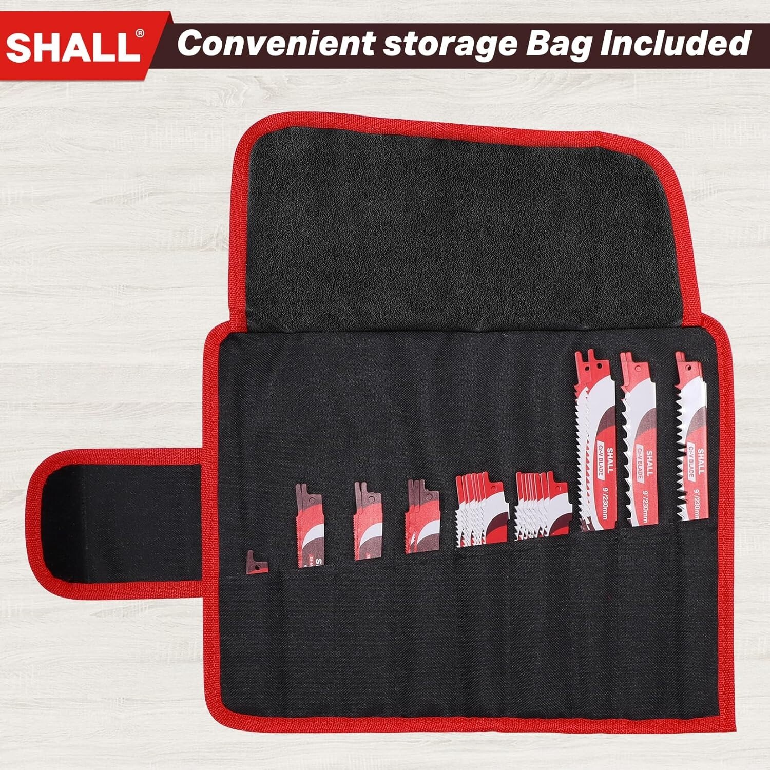 SHALL 34-Piece Reciprocating Sabre Saw Blades Set for Wood & Metal