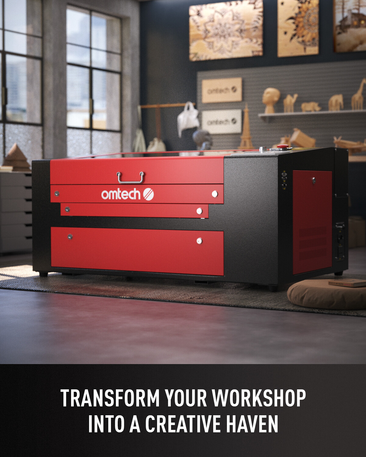 OMTech™️ 50W 12×20 CO2 Laser Engraver Cutter Engrving Machine 2023 Upgraded