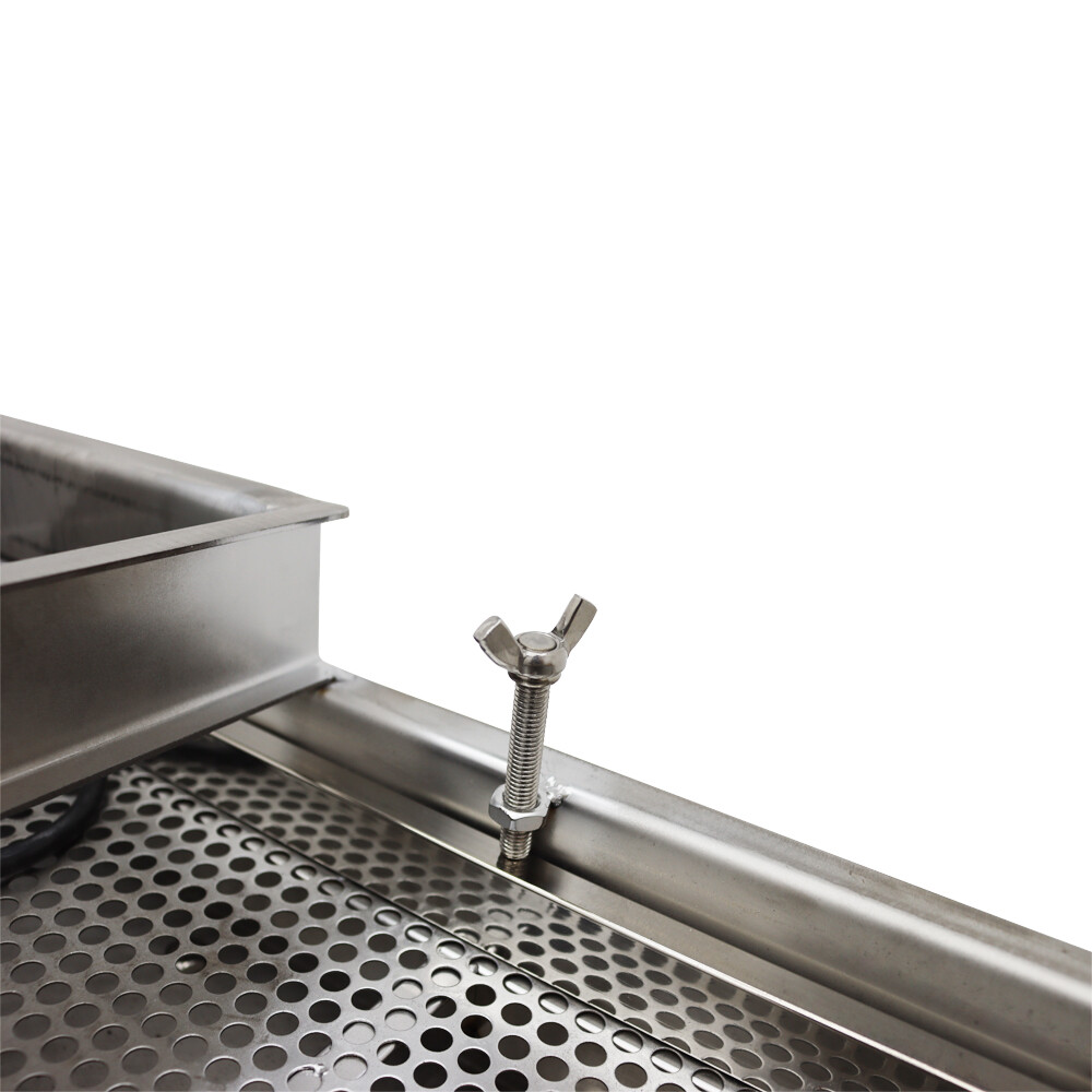 Electric Shaker Stainless Steel Linear Vibrating Screen Sifter with 7mm Screen