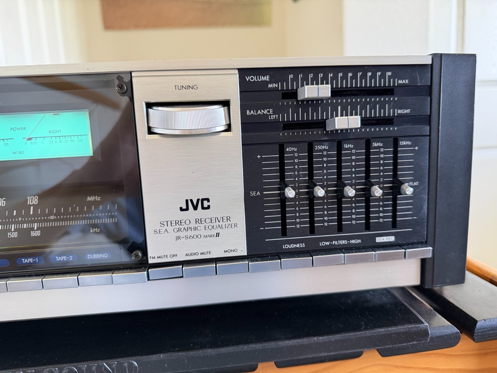 JVC JR-S600 Mark II Vintage Monster Stereo Receiver 120 Watts Per Channel - NICE