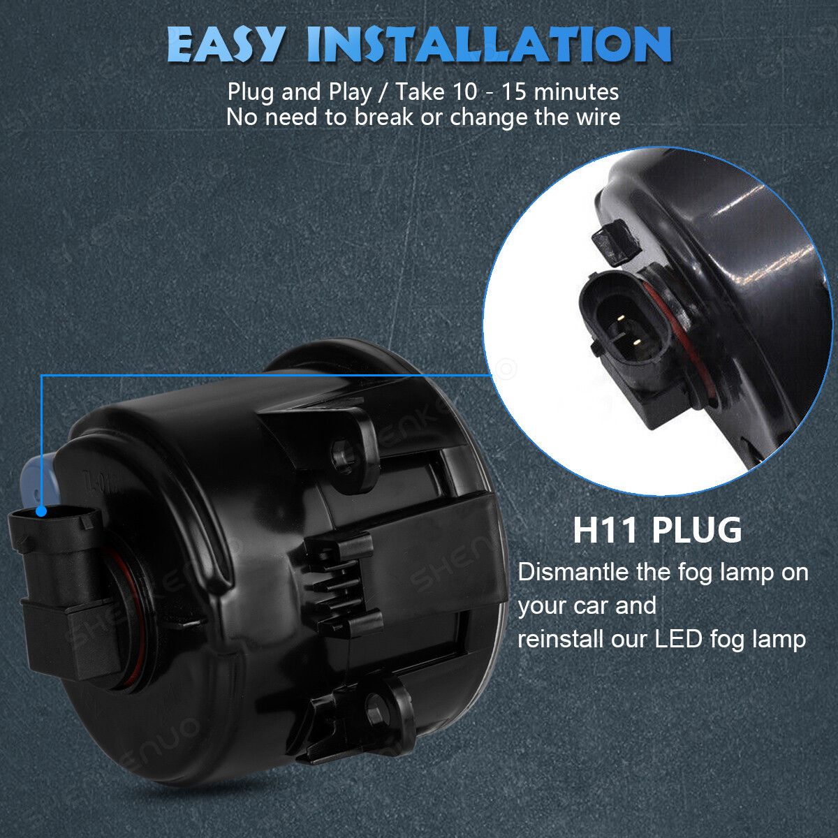 Pair Fog Lights Fit For 2007-2014 Chevy Tahoe Avalanche Suburban GMC With Bulbs