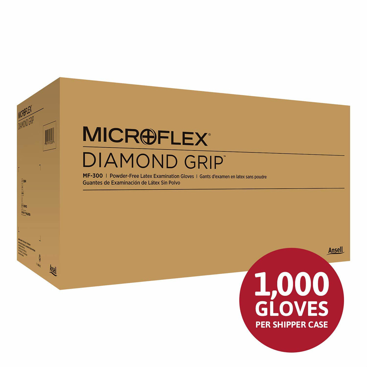 Microflex MF300XL Diamond Grip Latex Gloves XL Case of 1000