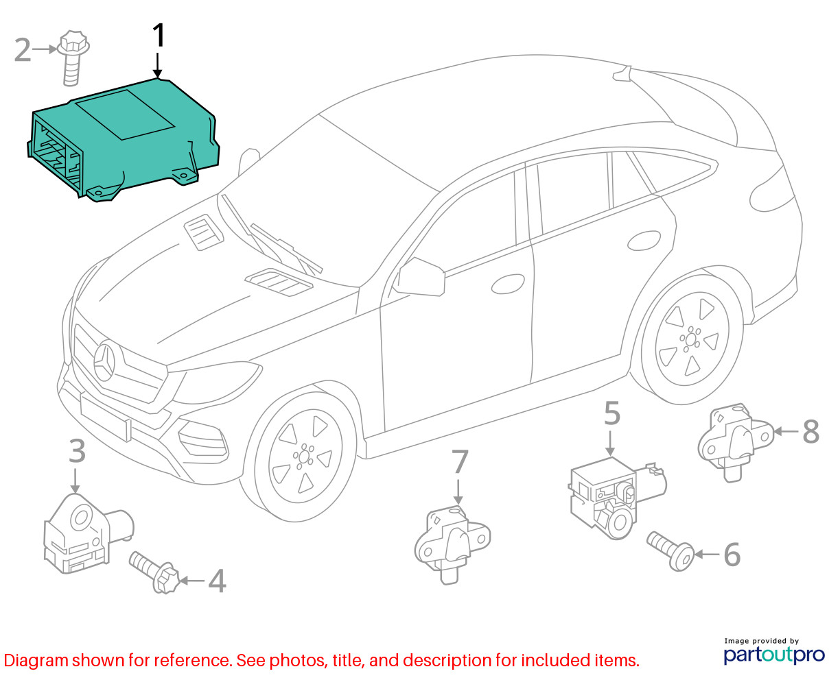 18 2018 MERCEDES GLS450 166 TYPE SRS RESTRAINT CONTROL MODULE 1669000320