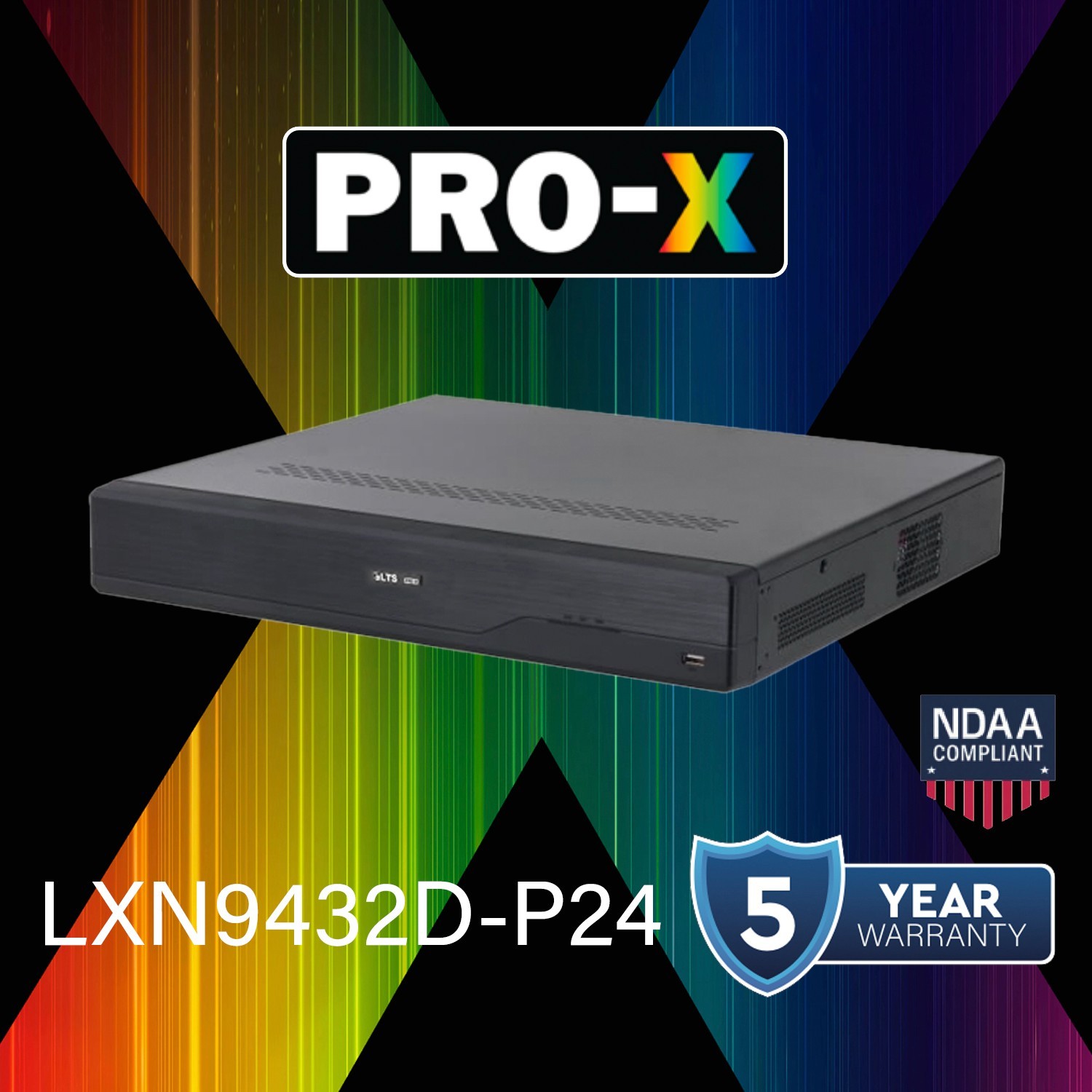 LXN9432D-P24 32CH IP 24 Port PoE Up to 32MP Resolution 4xSATA Ai X-Search 4K NVR