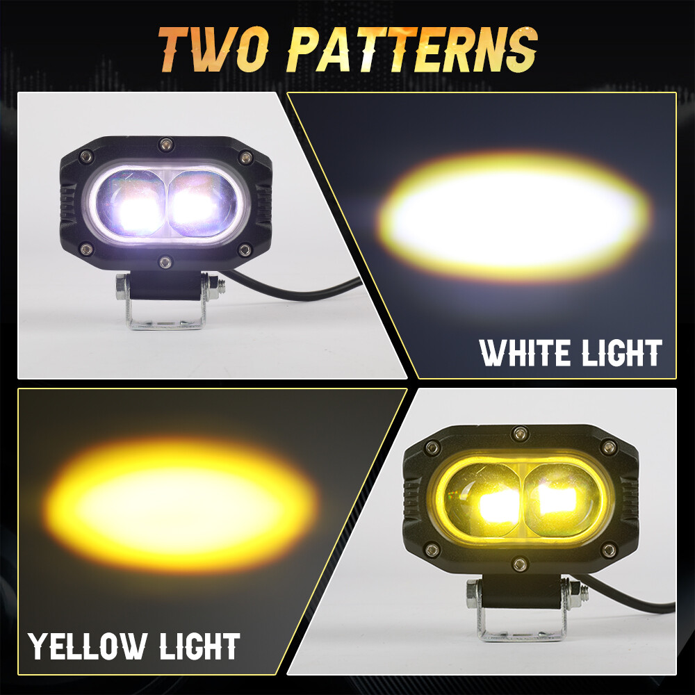 For Can-Am Commander 1000/Maverick Roof 40" +7" LED Light Bar+2" Dual Color Pods