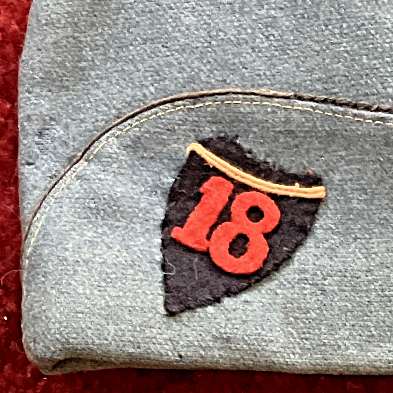 RARE FRENCH POILU BONNET (Cap Hat) 18th REGIMENT