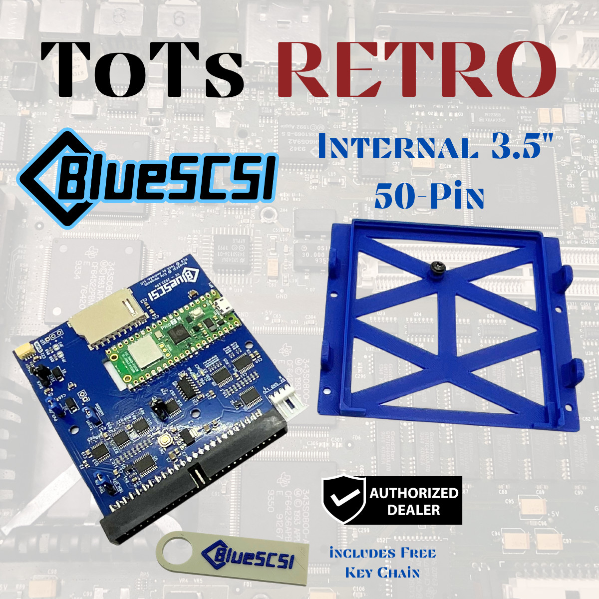 BlueSCSI v2 Internal 50-pin 3.5" SCSI Drive ,Wi-Fi,For Macintosh, Amiga, PC