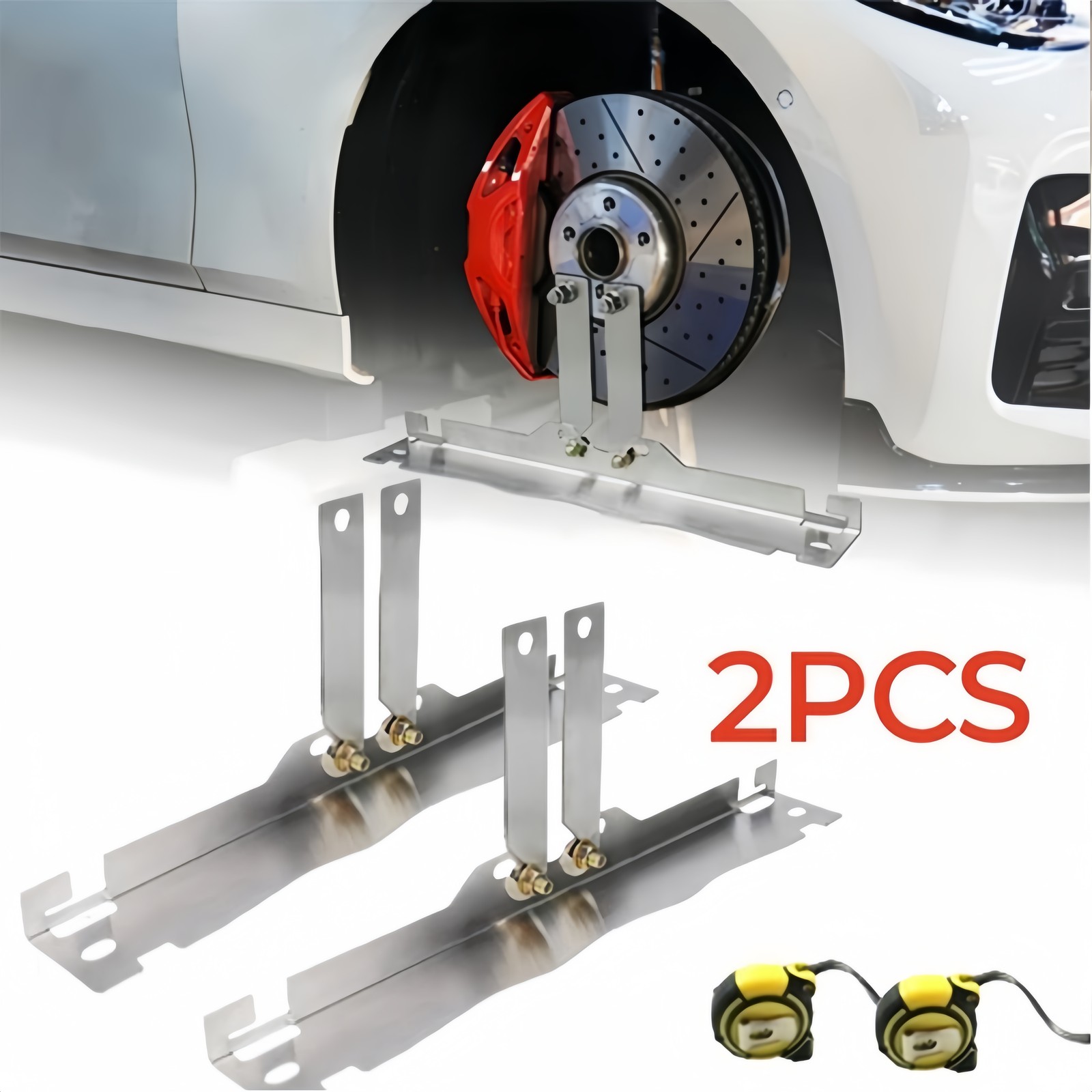 Wheel Alignment Tool Stainless Steel w/Tape Measures Wheel Alignment Camber Tool
