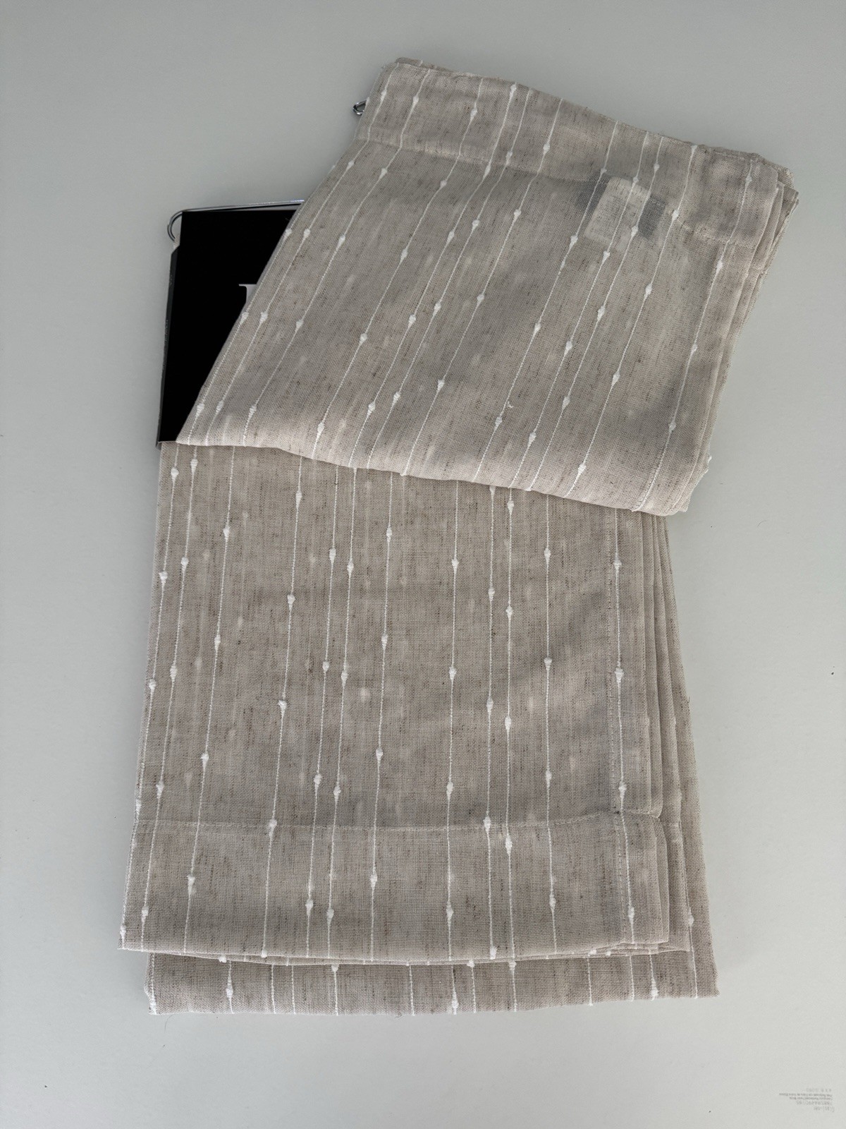 New Ralph Lauren Window Curtains 2 Panels Natural 54 x 96 Linen Back Tab Marley