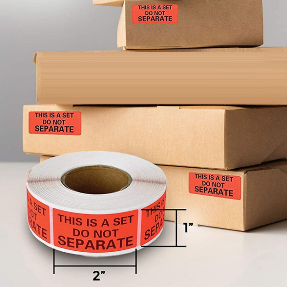 1" x 2" THIS IS A SET DO NOT SEPARATE Shipping Label Warning Sticker 2-160 Rolls