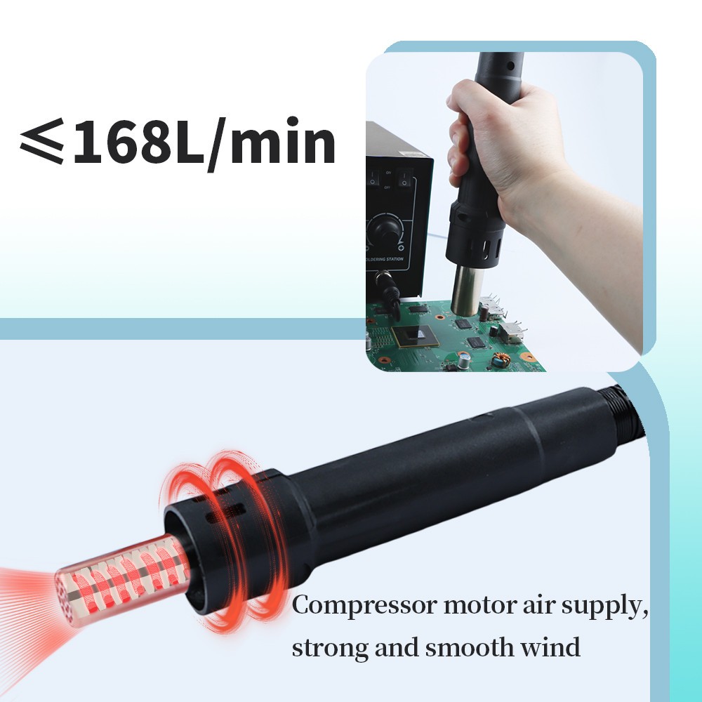 670W 706-II Soldering Station T12 2 in 1 LCD Hot Air Rapid Heating Welding Tools