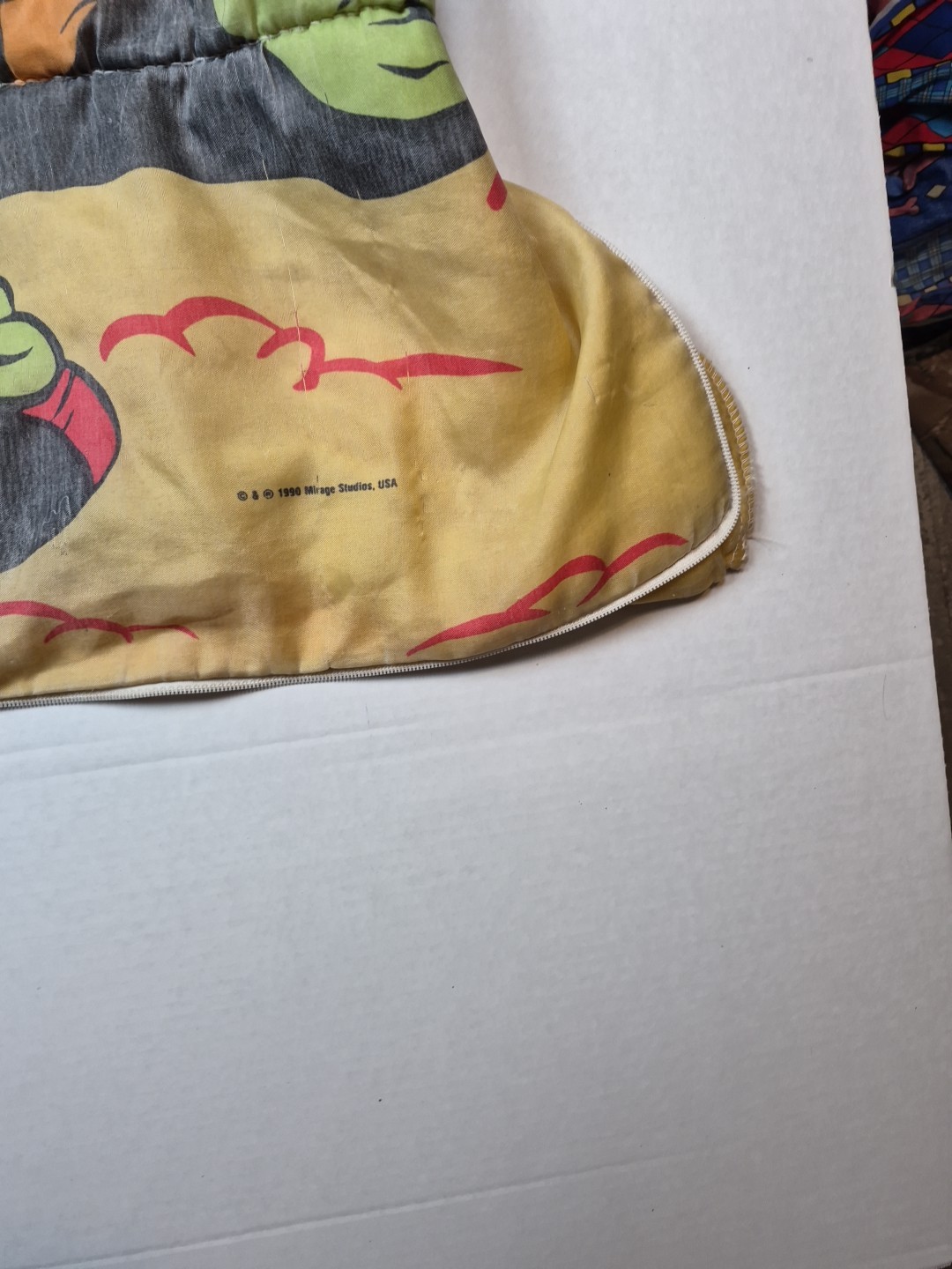 Vintage 1990 Teenage Mutant Ninja Turtles Youth Kids Sleeping Bag TMNT NO ZIPPER