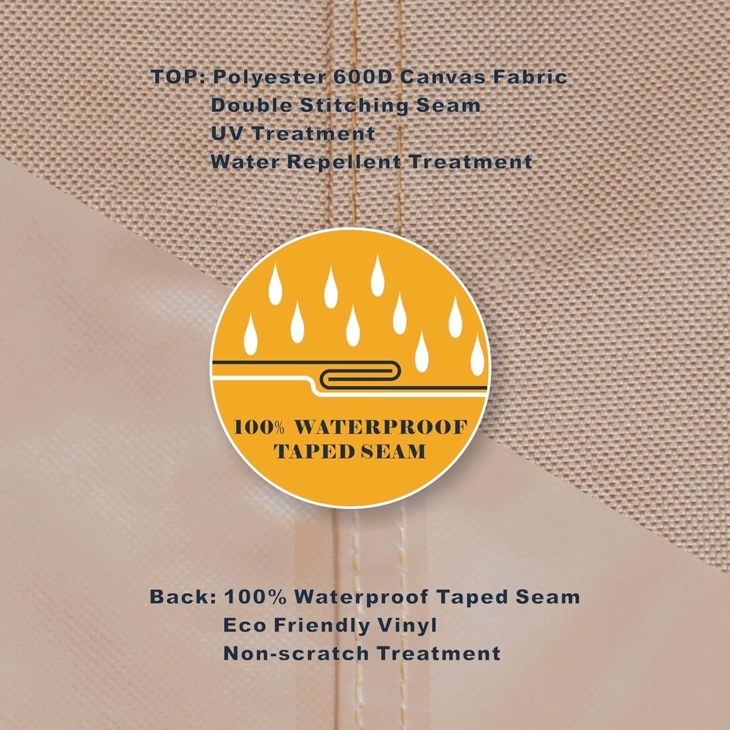 Durable Waterproof Outdoor Lounge Chair Cover - 80L x 28W, Perfect Protection