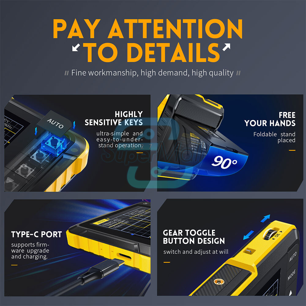 FNIRSI DSO152 Handheld Mini Oscilloscope Type-C Portable Digital Oscilloscope US
