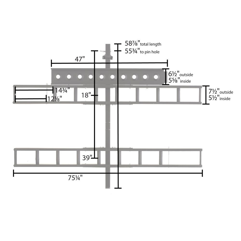 Black Widow Pro Black Anodized Aluminum Double Dirt Bike Carrier - 600 lb. Cap