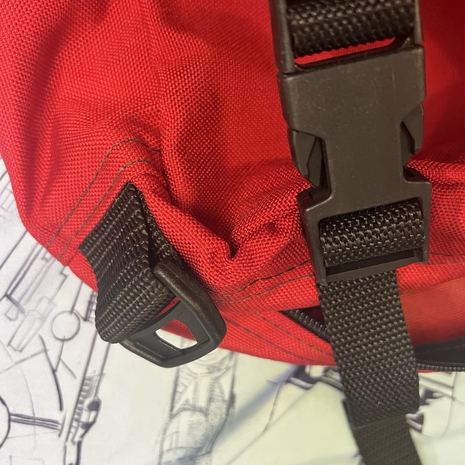 L.L.Bean Vintage Cycling Saddle Bag Made In USA Red