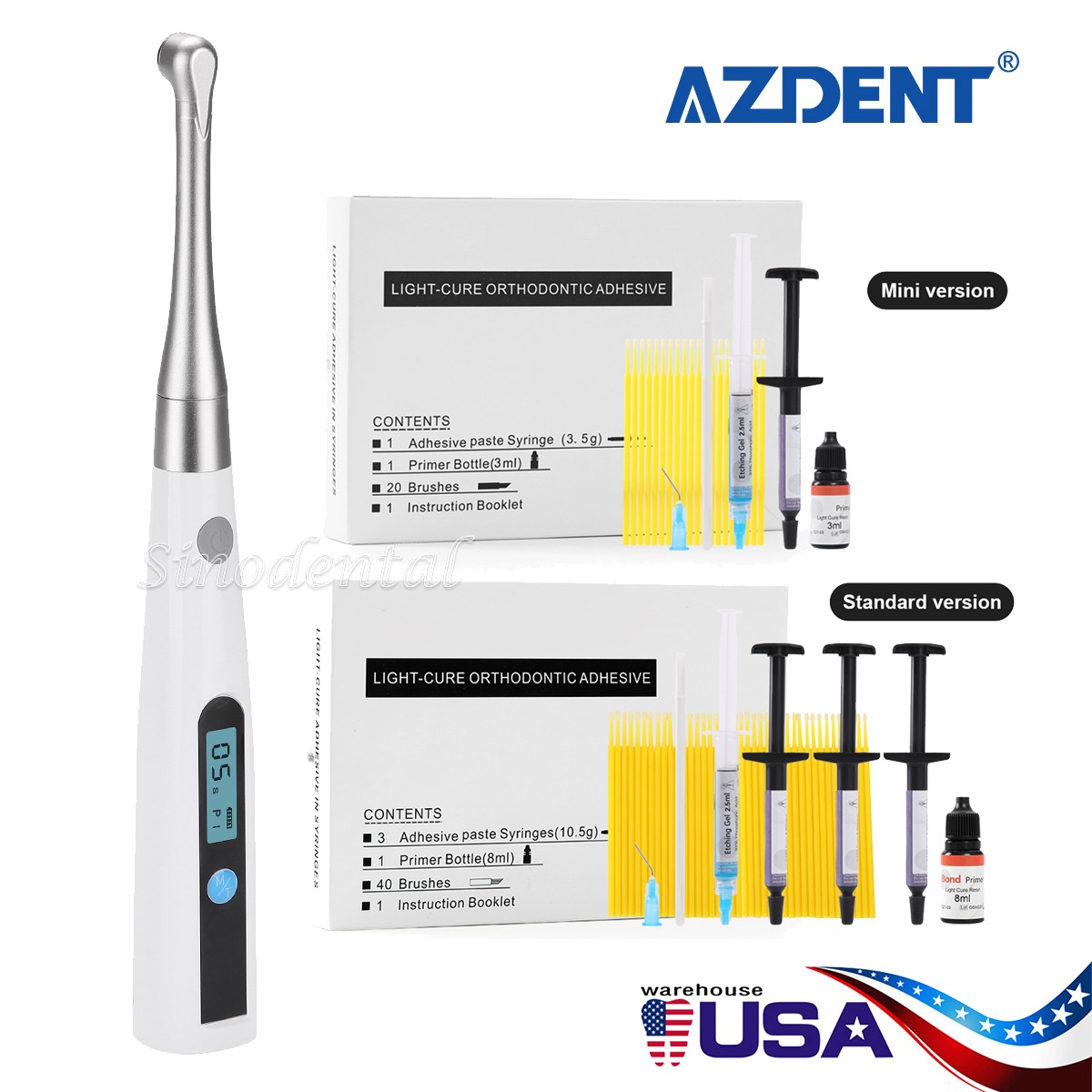 Dental Bracket Braces Glue Ortho Bonding Light Cure Resin/LED Light Cure Lamp