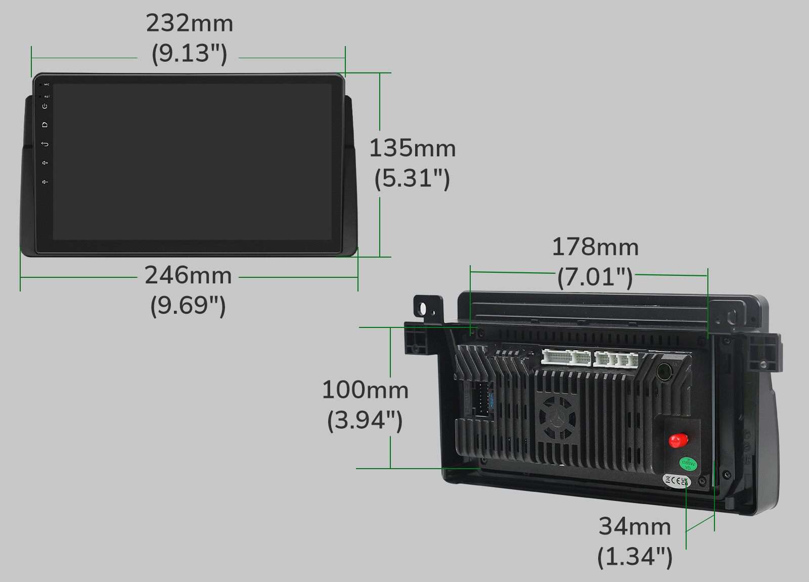 Eonon 9" Android 13 Car GPS Radio Stereo CANBus for BMW 3 Series E46 325 330 323