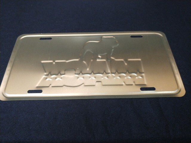 MACK TRUCKS EMBOSSED METAL LICENSE PLATE AUTO TAG NEW OLD STOCK NUMBER #2155