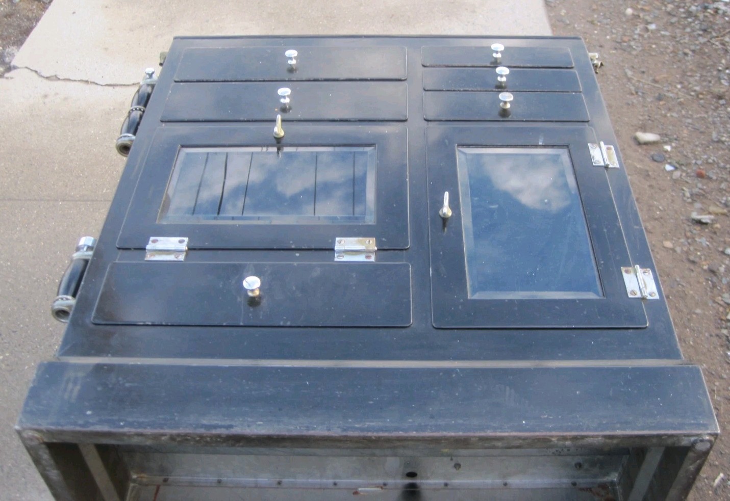 Antique Medical Podiatry Dental Metal Glass Cabinet w/ Bottles Electric Bosworth