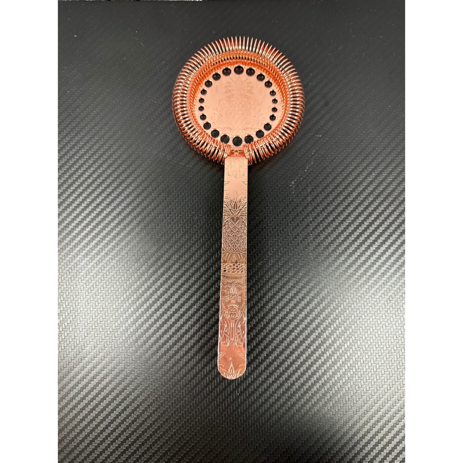 Copper Bar Strainer Cocktail Julep Hawthorne Style Barware Pineapple Design