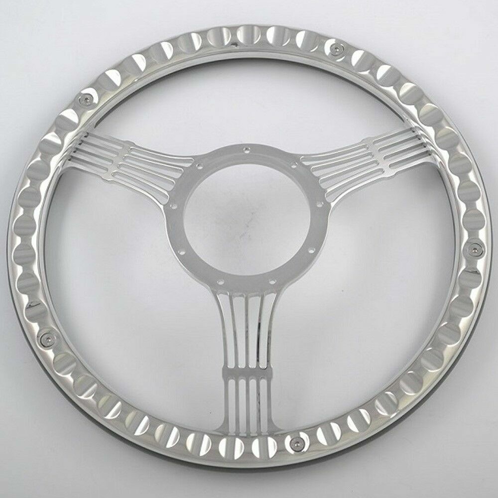 14'' Billet Steering Wheels Wood Banjo Ford GM Corvair Impala Chevy II