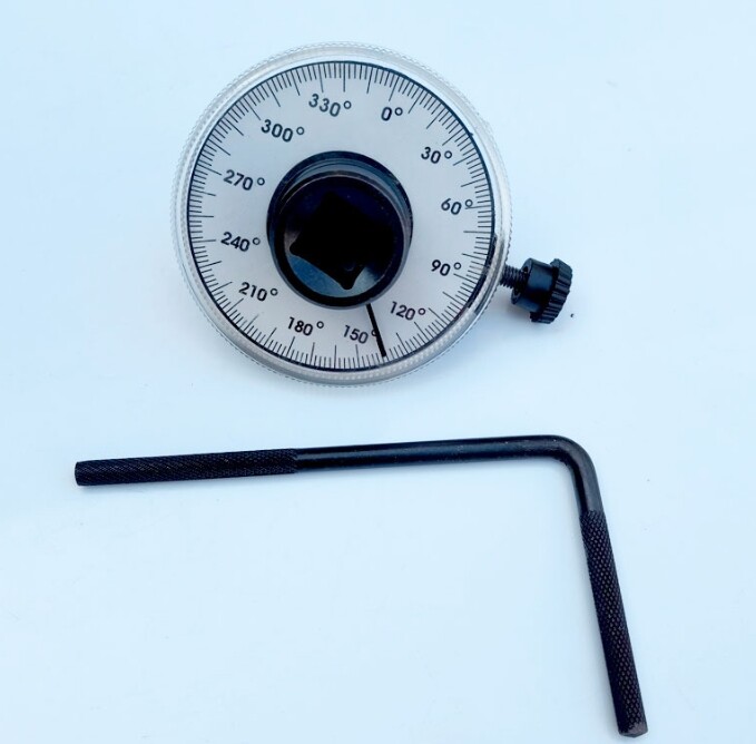 Drive Torque Angle Gauge Meter 360 degree 1/2" Rotation Measure Tool Wrench