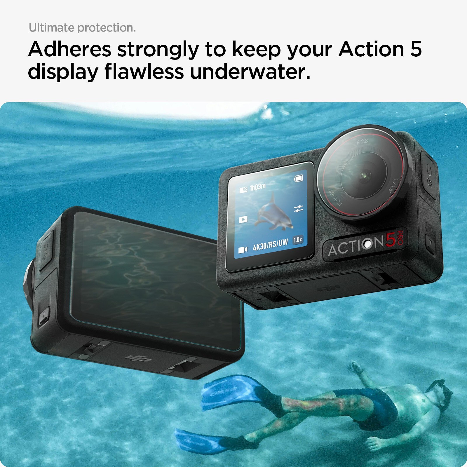 For DJI Osmo Action 5 | Spigen Glas.tR SLIM Screen Protector Multi Pack