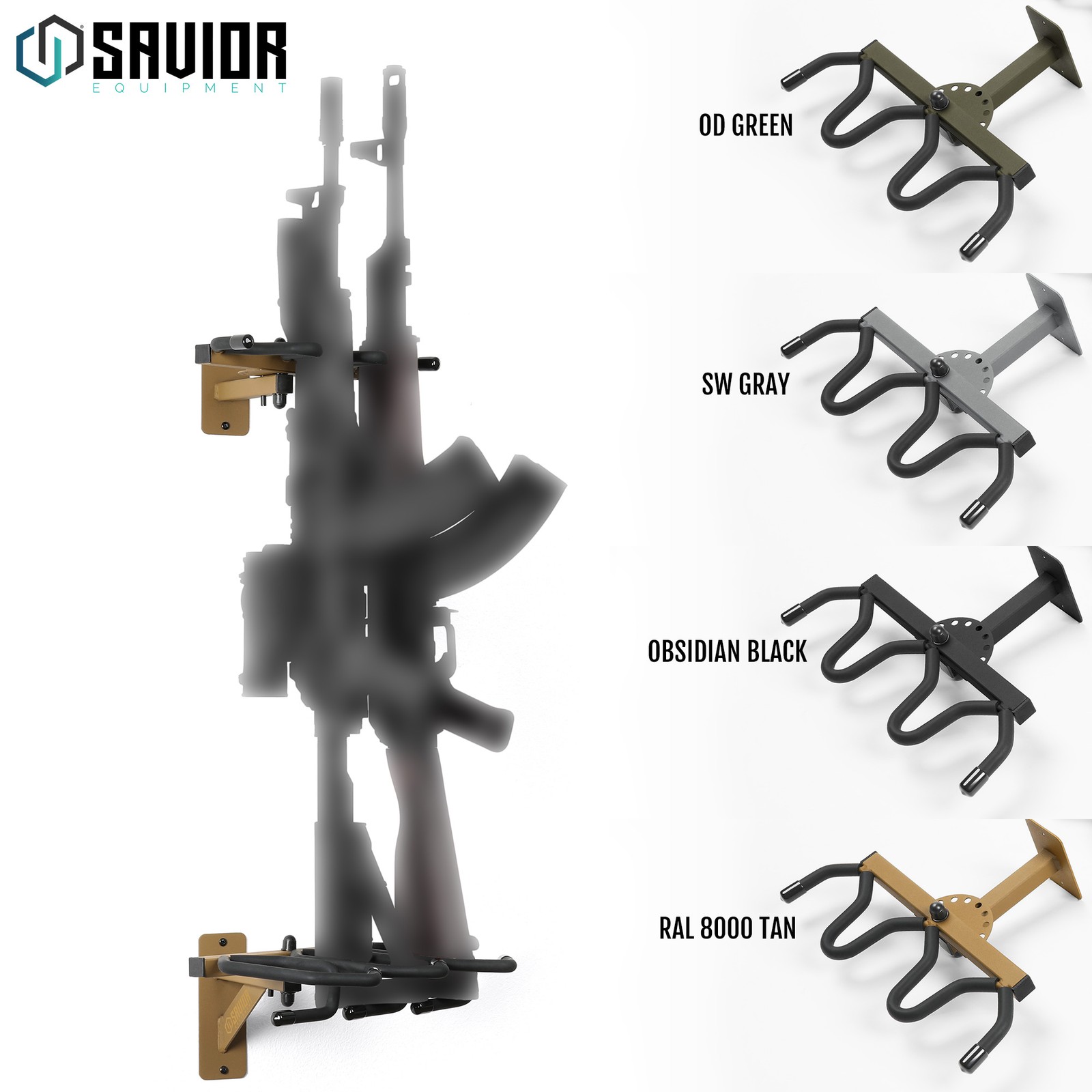 [SAVIOR]Vertical 3 Gun Rifle Wall Mount Rack Carbine Shotgun Hook Hanger Display