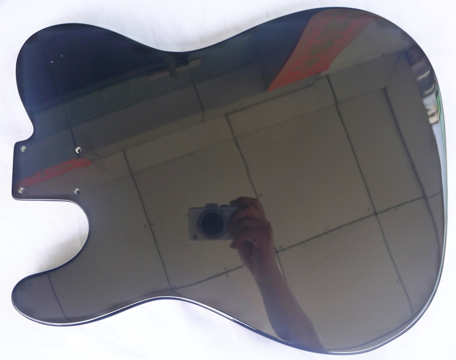 Tele Style Guitar Body 3pcs Alder Black Fit 3pcs P90 With Half Bridge ≦4.8Lbs