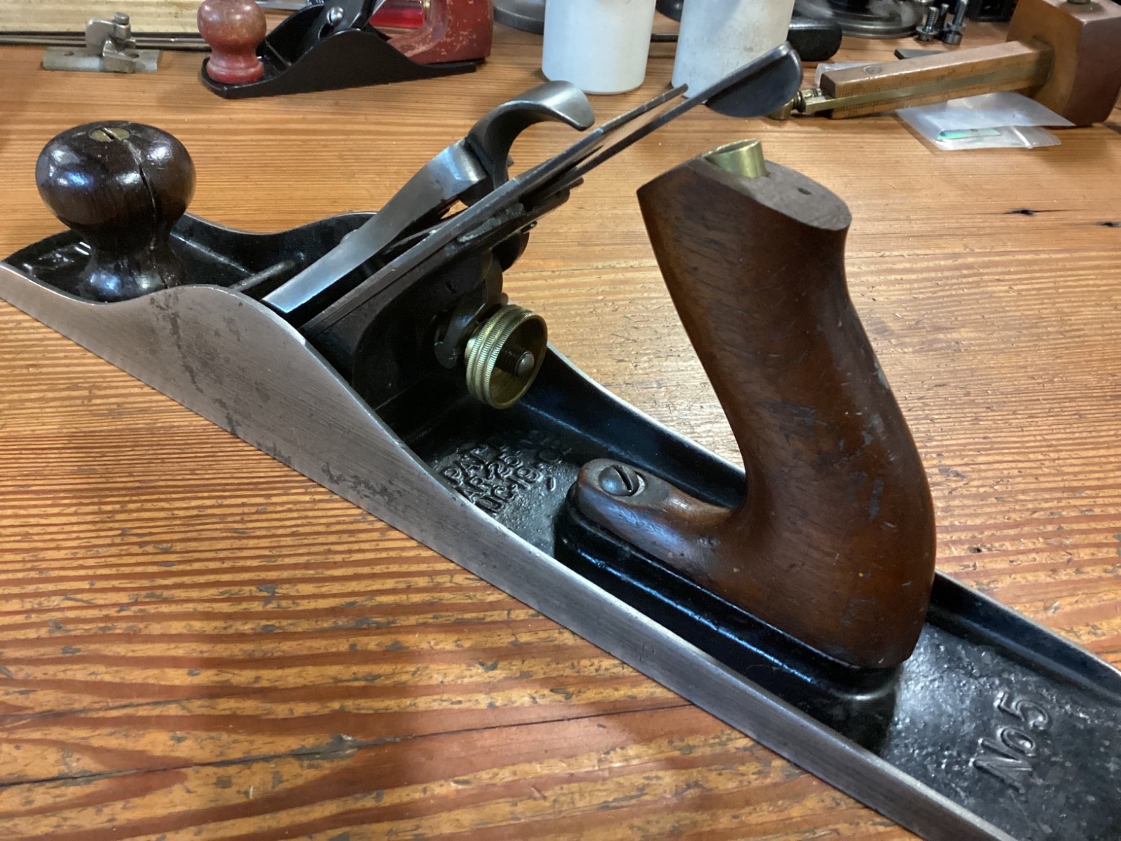 Vintage Stanley No. 5C Jack Plane. Two patent dates