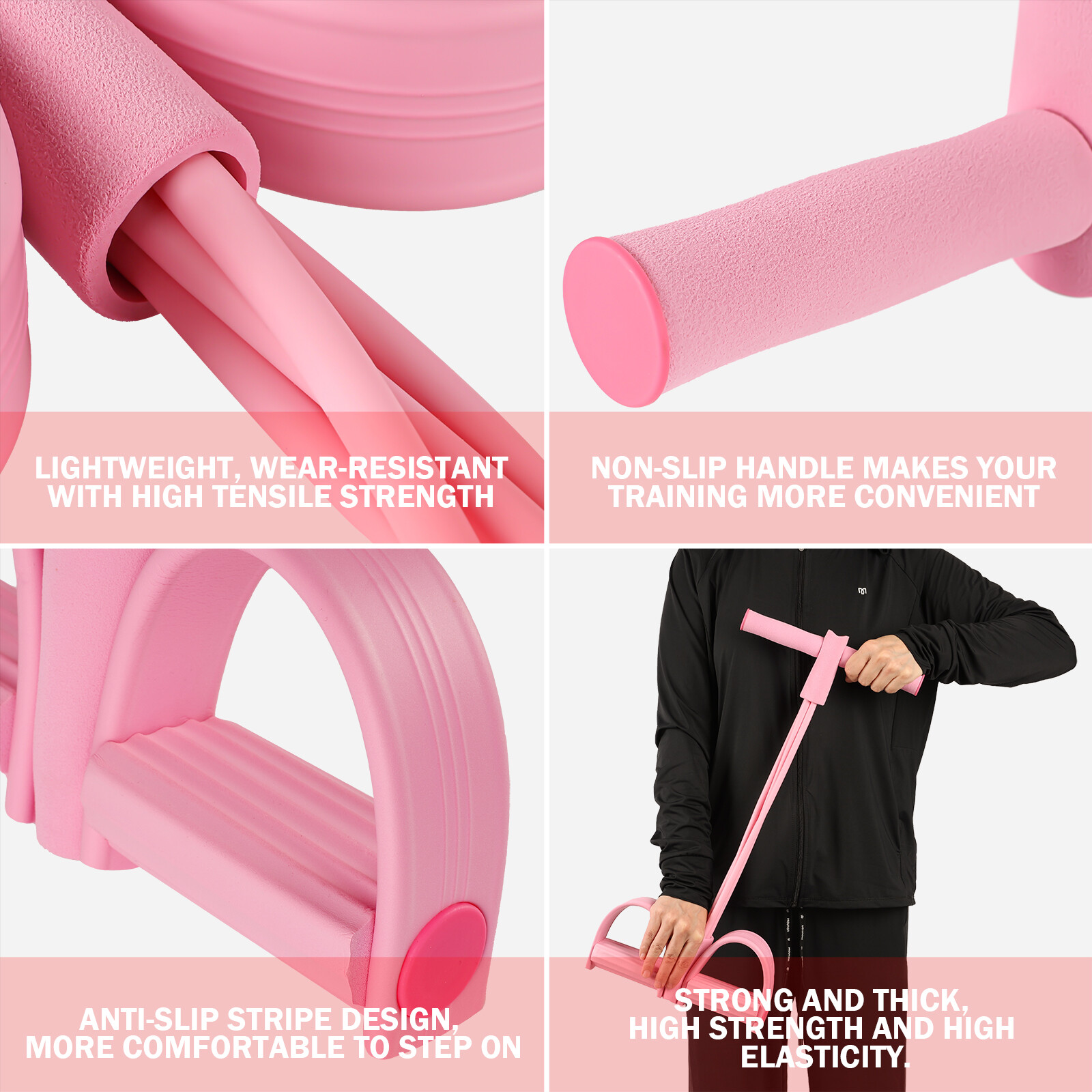 4-Tube Pedal Resistance Band Elastic Yoga Pedal Puller Yoga Tension Pull Rope